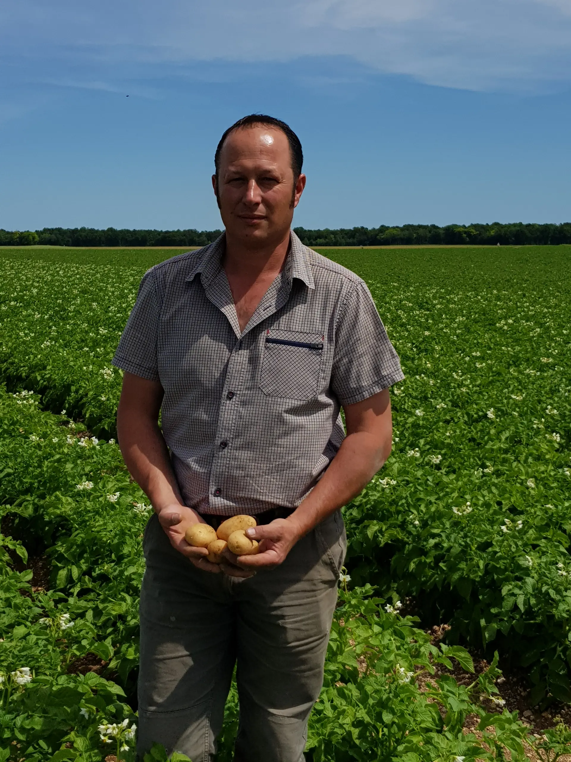 Beno&icirc;t Perronnet dans ses parcelles